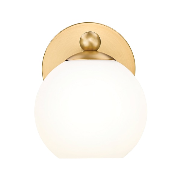 Z-Lite Neoma Wall Sconce, 1-Light, 5.25 In.W x 6.75 In.L x 6.75 In.H, Modern Gold/Opal Etched 1100-1S-MGLD - main